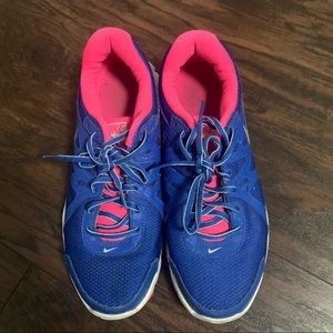 Blue and Pink Nike Revolution 2